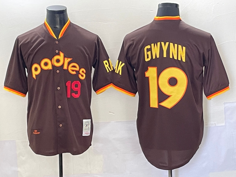 Men San Diego Padres #19 Gwynn brown Nike 2025 MLB Jersey 001
